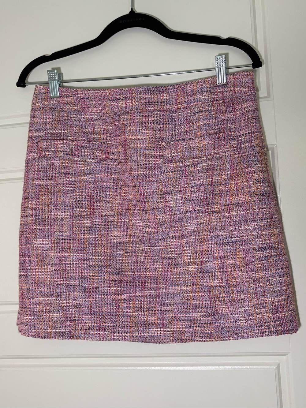 LOFT Pink Multi Tweed Mini Skirt